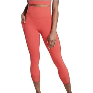 Athleta Salutation Stash Pocket II Capri in Lychee Red Plus Size 3X New